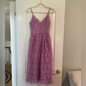 Astr The Label Lace A Line Midi Dress